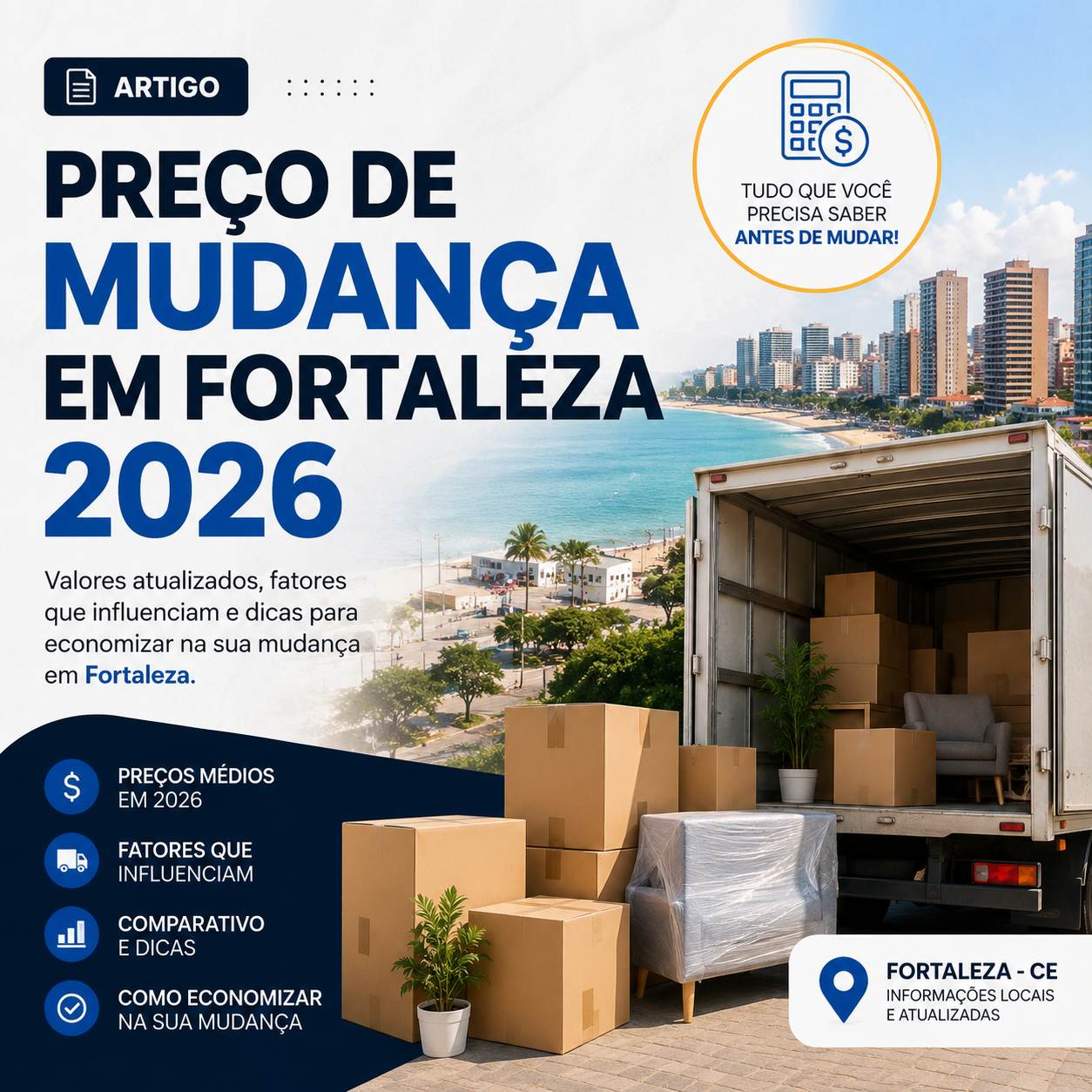 Preço de mudança em Fortaleza 2026
